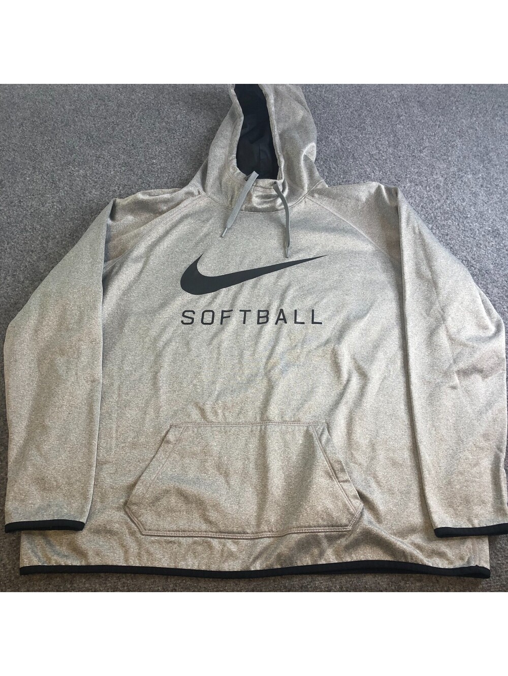 Nike Softball Hoodie Womens 2XL Gray Therma Fit Long Sleeve Pockets